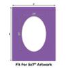 CountryArtHouse Purple Acid Free 8x10 Oval Picture Frame Mat with White Core Bevel Cut for 5x7 Pictures - Fits 8x10 Frame - Pack of 25 Matboard Show Kits With Acid Free Backings & Clear Bags view 2