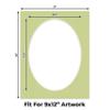 CountryArtHouse Pistachio Green Acid Free 11x14 Oval Picture Frame Mat with White Core Bevel Cut for 9x12 Pictures - Fits 11x14 Frame - Pack of 10 Matboards view 2