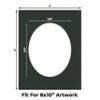 CountryArtHouse Textured Black Acid Free 11x14 Oval Picture Frame Mat with White Core Bevel Cut for 8x10 Pictures - Fits 11x14 Frame - Pack of 25 Matboards view 2