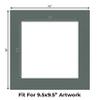 CountryArtHouse Charcoal Acid Free 14x14 Square Picture Frame Mat with White Core Bevel Cut for 10x10 Pictures - Fits 14x14 Frame - Pack of 10 Matboards view 2