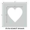 CountryArtHouse Grey Acid Free 11x11 Heart Picture Frame Mat with White Core Bevel Cut for 7x7 Pictures - Fits 11x11 Frame - Pack of 10 Matboards view 2