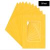 Bright Yellow Acid Free 11x11 Square Picture Frame Mat with White Core Bevel Cut for 7x7 Pictures - Fits 11x11 Frame - Pack of 25 Matboard Show Kits With Acid Free Backings & Clear Bags view 2