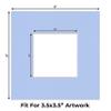CountryArtHouse Baby Blue Acid Free 8x8 Square Picture Frame Mat with White Core Bevel Cut for 4x4 Pictures - Fits 8x8 Frame - Pack of 25 Matboard Show Kits With Acid Free Backings & Clear Bags view 2