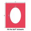 CountryArtHouse Cardinal Red Acid Free 8x10 Oval Picture Frame Mat with White Core Bevel Cut for 5x7 Pictures - Fits 8x10 Frame - Pack of 25 Matboards view 2