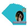 Aquamarine Blue Acid Free 8.5x11 Oval Picture Frame Mat with White Core Bevel Cut for 6x8 Pictures - Fits 8.5x11 Frame - Pack of 10 Matboard Show Kits With Acid Free Backings & Clear Bags view 1