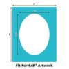 CountryArtHouse Aquamarine Blue Acid Free 8x10 Oval Picture Frame Mat with White Core Bevel Cut for 6x8 Pictures - Fits 8x10 Frame - Pack of 10 Matboards view 2