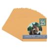 Topaz Orange Acid Free 11x11 Circle Picture Frame Mat with White Core Bevel Cut for 7x7 Pictures - Fits 11x11 Frame - Pack of 25 Matboard Show Kits with Acid Free Backings & Clear Bags view 1