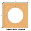 Topaz Orange Acid Free 11x11 Circle Picture Frame Mat with White Core Bevel Cut for 7x7 Pictures - Fits 11x11 Frame - Pack of 25 Matboard Show Kits with Acid Free Backings & Clear Bags view 2