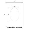 CountryArtHouse Textured White Acid Free 8.5x11 Oval Picture Frame Mat with White Core Bevel Cut for 5x7 Pictures - Fits 8.5x11 Frame - Pack of 25 Matboards view 2