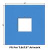 CountryArtHouse Bay Blue Acid Free 24x24 Square Picture Frame Mat with White Core Bevel Cut for 8x8 Pictures - Fits 24x24 Frame - Pack of 10 Matboard Show Kits with Acid Free Backings & Clear Bags view 2