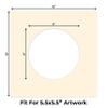 CountryArtHouse Cream Acid Free 10x10 Circle Picture Frame Mat with White Core Bevel Cut for 6x6 Pictures - Fits 10x10 Frame - Pack of 25 Matboards view 2