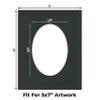 CountryArtHouse Textured Black Acid Free 8x10 Oval Picture Frame Mat with White Core Bevel Cut for 5x7 Pictures - Fits 8x10 Frame - Pack of 10 Matboards view 2