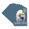 CountryArtHouse Steel Blue Acid Free 5x7 Oval Picture Frame Mat with White Core Bevel Cut for 4x6 Pictures - Fits 5x7 Frame - Pack of 10 Matboards view 1