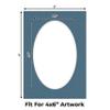 CountryArtHouse Steel Blue Acid Free 5x7 Oval Picture Frame Mat with White Core Bevel Cut for 4x6 Pictures - Fits 5x7 Frame - Pack of 10 Matboards view 2