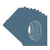 CountryArtHouse Steel Blue Acid Free 5x7 Oval Picture Frame Mat with White Core Bevel Cut for 4x6 Pictures - Fits 5x7 Frame - Pack of 10 Matboards view 3