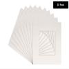 White Linen Canvas Acid Free 8x8 Square Picture Frame Mat with White Core Bevel Cut for 4x4 Pictures - Fits 8x8 Frame - Pack of 25 Matboard Show Kits With Acid Free Backings & Clear Bags view 2