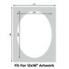 CountryArtHouse Grey Acid Free 14x18 Oval Picture Frame Mat with White Core Bevel Cut for 12x16 Pictures - Fits 14x18 Frame - Pack of 25 Matboards view 2