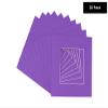 CountryArtHouse Purple Acid Free 8x8 Square Picture Frame Mat with White Core Bevel Cut for 4x4 Pictures - Fits 8x8 Frame - Pack of 25 Matboard Show Kits with Acid Free Backings & Clear Bags view 2