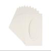 Oyster Shell White Acid Free 8x10 Oval Picture Frame Mat with White Core Bevel Cut for 5x6 Pictures - Fits 8x10 Frame - Pack of 10 Matboard Show Kits With Acid Free Backings & Clear Bags view 1