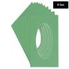 CountryArtHouse Turf Green Jade Acid Free 8x10 Oval Picture Frame Mat with White Core Bevel Cut for 5x6 Pictures - Fits 8x10 Frame - Pack of 10 Matboard Show Kits with Acid Free Backings & Clear Bags view 2