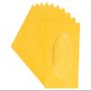 CountryArtHouse Bright Yellow Acid Free 8x10 Oval Picture Frame Mat with White Core Bevel Cut for 5x7 Pictures - Fits 8x10 Frame - Pack of 25 Matboard Show Kits With Acid Free Backings & Clear Bags view 1