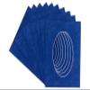 Brooke Blue Suede Acid Free 10x12 Oval Picture Frame Mat with White Core Bevel Cut for 8x10 Pictures - Fits 10x12 Frame - Pack of 10 Matboard Show Kits With Acid Free Backings & Clear Bags view 1