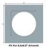 Metallic Silver Acid Free 11x11 Circle Picture Frame Mat with White Core Bevel Cut for 7x7 Pictures - Fits 11x11 Frame - Pack of 25 Matboard Show Kits With Acid Free Backings & Clear Bags view 2