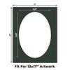 CountryArtHouse Black Acid Free 16x20 Oval Picture Frame Mat with White Core Bevel Cut for 12x17 Pictures - Fits 16x20 Frame - Pack of 10 Matboards view 2