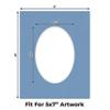 CountryArtHouse Brittany Blue Acid Free 8x10 Oval Picture Frame Mat with White Core Bevel Cut for 5x7 Pictures - Fits 8x10 Frame - Pack of 25 Matboard Show Kits With Acid Free Backings & Clear Bags view 2