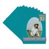 CountryArtHouse Teal Blue Acid Free 18x24 Oval Picture Frame Mat with White Core Bevel Cut for 13x19 Pictures - Fits 18x24 Frame - Pack of 10 Matboard Show Kits with Acid Free Backings & Clear Bags view 1