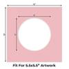 CountryArtHouse Pink Acid Free 10x10 Circle Picture Frame Mat with White Core Bevel Cut for 6x6 Pictures - Fits 10x10 Frame - Pack of 10 Matboard Show Kits With Acid Free Backings & Clear Bags view 2