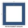 CountryArtHouse Bottle Blue Acid Free 14x14 Square Picture Frame Mat with White Core Bevel Cut for 10x10 Pictures - Fits 14x14 Frame - Pack of 10 Matboards view 2