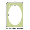 Pistachio Green Acid Free 12x18 Oval Picture Frame Mat with White Core Bevel Cut for 11x16 Pictures - Fits 12x18 Frame - Pack of 25 Matboard Show Kits With Acid Free Backings & Clear Bags view 2