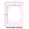 CountryArtHouse Soft Pink Acid Free 10x13 Oval Picture Frame Mat with White Core Bevel Cut for 8x10 Pictures - Fits 10x13 Frame - Pack of 25 Matboard Show Kits With Acid Free Backings & Clear Bags view 2