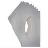 CountryArtHouse Metallic Silver Acid Free 8x10 Oval Picture Frame Mat with White Core Bevel Cut for 5x6 Pictures - Fits 8x10 Frame - Pack of 10 Matboards view 1