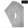 CountryArtHouse Metallic Silver Acid Free 8x10 Oval Picture Frame Mat with White Core Bevel Cut for 5x6 Pictures - Fits 8x10 Frame - Pack of 10 Matboards view 2