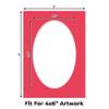 CountryArtHouse Cardinal Red Acid Free 5x7 Oval Picture Frame Mat with White Core Bevel Cut for 4x6 Pictures - Fits 5x7 Frame - Pack of 25 Matboard Show Kits With Acid Free Backings & Clear Bags view 2