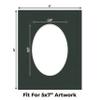 CountryArtHouse Black Acid Free 8x10 Oval Picture Frame Mat with White Core Bevel Cut for 5x7 Pictures - Fits 8x10 Frame - Pack of 25 Matboard Show Kits with Acid Free Backings & Clear Bags view 2