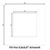 CountryArtHouse Textured White Acid Free 10x10 Square Picture Frame Mat with White Core Bevel Cut for 6x6 Pictures - Fits 10x10 Frame - Pack of 25 Matboards view 2