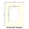 CountryArtHouse Textured Cream Acid Free 8x10 Oval Picture Frame Mat with White Core Bevel Cut for 5x7 Pictures - Fits 8x10 Frame - Pack of 10 Matboards view 2