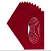 CountryArtHouse Bright Red Suede Acid Free 11x14 Oval Picture Frame Mat with White Core Bevel Cut for 9x11 Pictures - Fits 11x14 Frame - Pack of 25 Matboards view 1