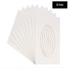 CountryArtHouse White Acid Free 8x10 Oval Picture Frame Mat with White Core Bevel Cut for 5x6 Pictures - Fits 8x10 Frame - Pack of 25 Matboard Show Kits with Acid Free Backings & Clear Bags view 2