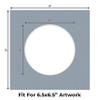 CountryArtHouse Mid Grey Acid Free 11x11 Circle Picture Frame Mat with White Core Bevel Cut for 7x7 Pictures - Fits 11x11 Frame - Pack of 25 Matboard Show Kits with Acid Free Backings & Clear Bags view 2