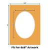 CountryArtHouse Golden Orange Acid Free 8.5x11 Oval Picture Frame Mat with White Core Bevel Cut for 6x8 Pictures - Fits 8.5x11 Frame - Pack of 25 Matboards view 2