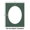 CountryArtHouse Hunter Green Acid Free 11x14 Oval Picture Frame Mat with White Core Bevel Cut for 8.5x11 Pictures - Fits 11x14 Frame - Pack of 25 Matboards view 2