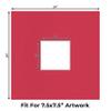 CountryArtHouse Deep Red Acid Free 24x24 Square Picture Frame Mat with White Core Bevel Cut for 8x8 Pictures - Fits 24x24 Frame - Pack of 10 Matboard Show Kits with Acid Free Backings & Clear Bags view 2