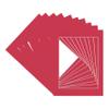 CountryArtHouse Deep Red Acid Free 24x24 Square Picture Frame Mat with White Core Bevel Cut for 8x8 Pictures - Fits 24x24 Frame - Pack of 10 Matboard Show Kits with Acid Free Backings & Clear Bags view 3