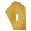 CountryArtHouse Metallic Gold Acid Free 8x10 Oval Picture Frame Mat with White Core Bevel Cut for 5x6 Pictures - Fits 8x10 Frame - Pack of 25 Matboard Show Kits with Acid Free Backings & Clear Bags view 1