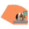 Orange Acid Free 14x14 Circle Picture Frame Mat with White Core Bevel Cut for 10x10 Pictures - Fits 14x14 Frame - Pack of 25 Matboard Show Kits with Acid Free Backings & Clear Bags view 1