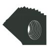 CountryArtHouse Textured Black Acid Free 6x8 Oval Picture Frame Mat with White Core Bevel Cut for 4x5 Pictures - Fits 6x8 Frame - Pack of 10 Matboards view 3